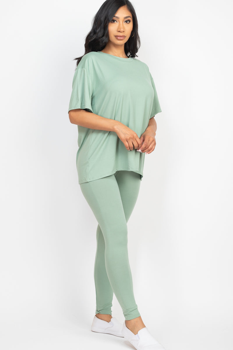 Oversized T-shirt & Leggings Set