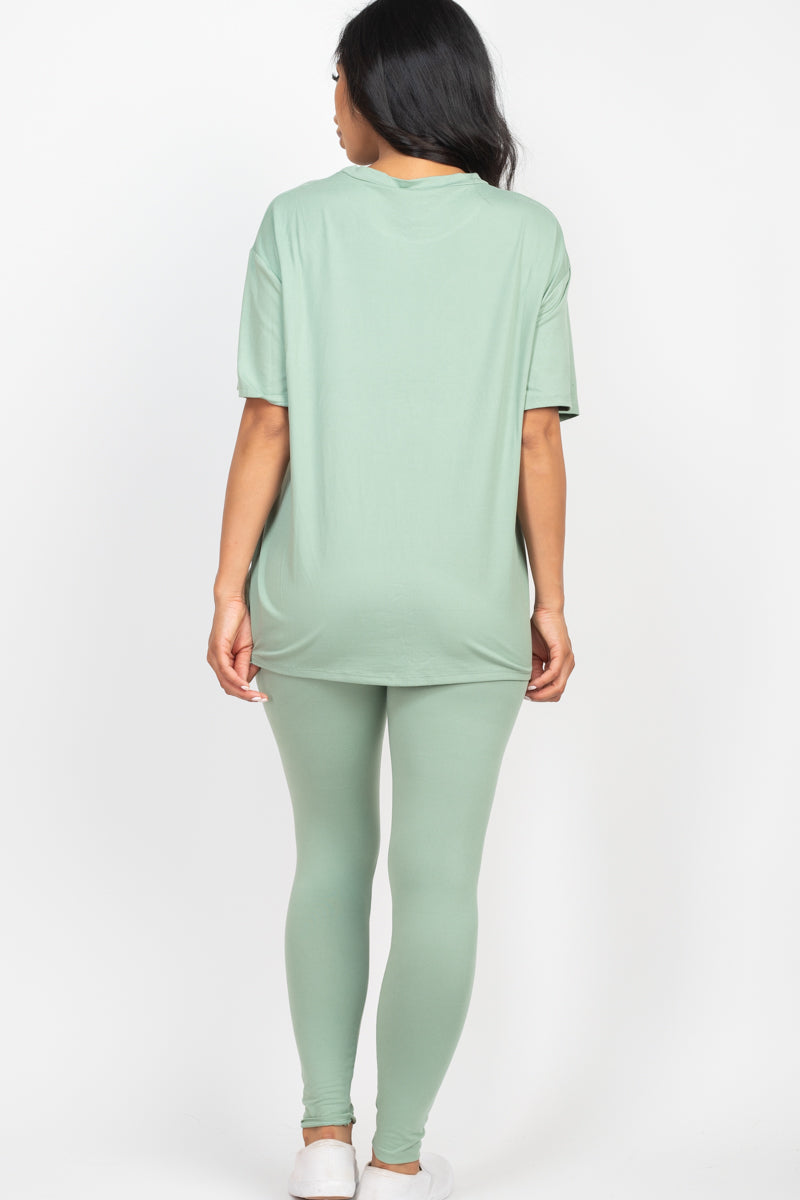 Oversized T-shirt & Leggings Set