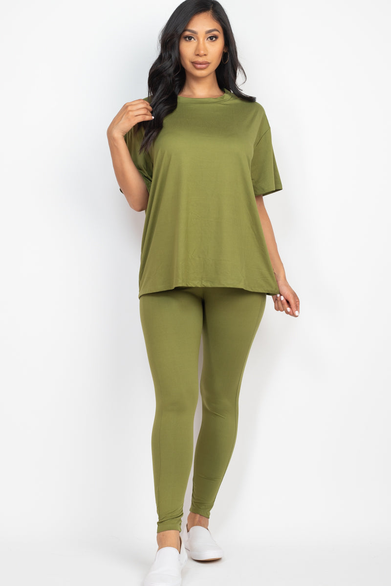 Oversized T-shirt & Leggings Set