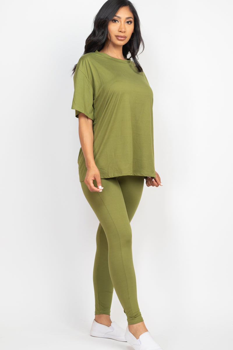 Oversized T-shirt & Leggings Set