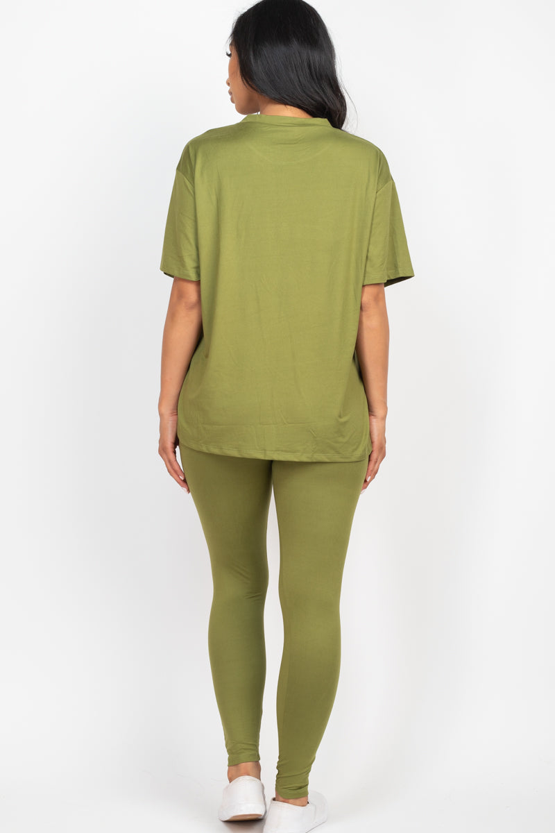 Oversized T-shirt & Leggings Set
