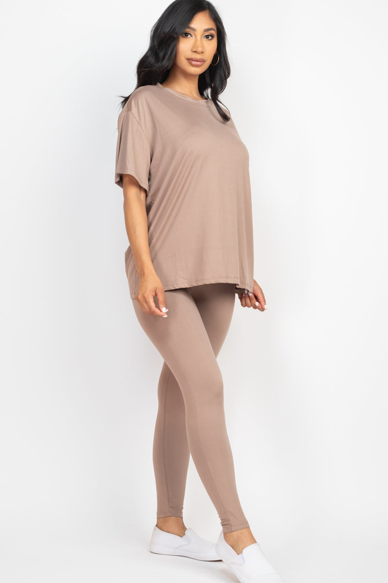 Oversized T-shirt & Leggings Set