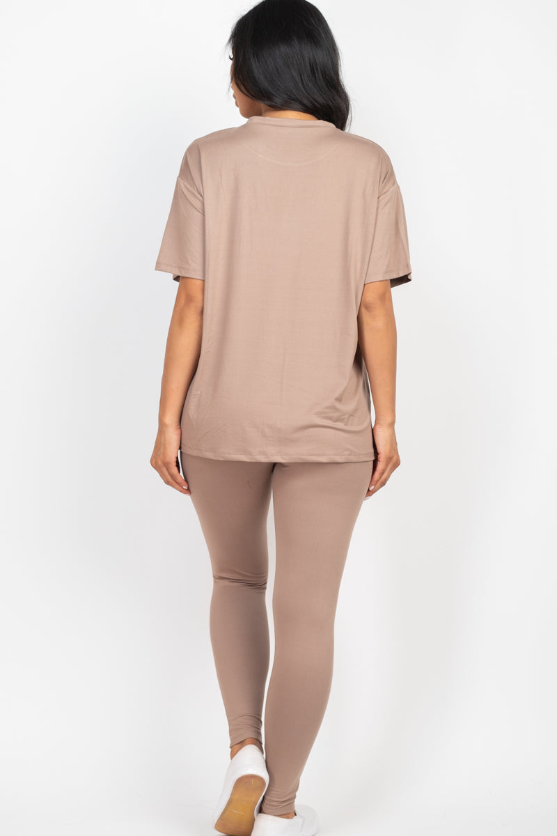 Oversized T-shirt & Leggings Set
