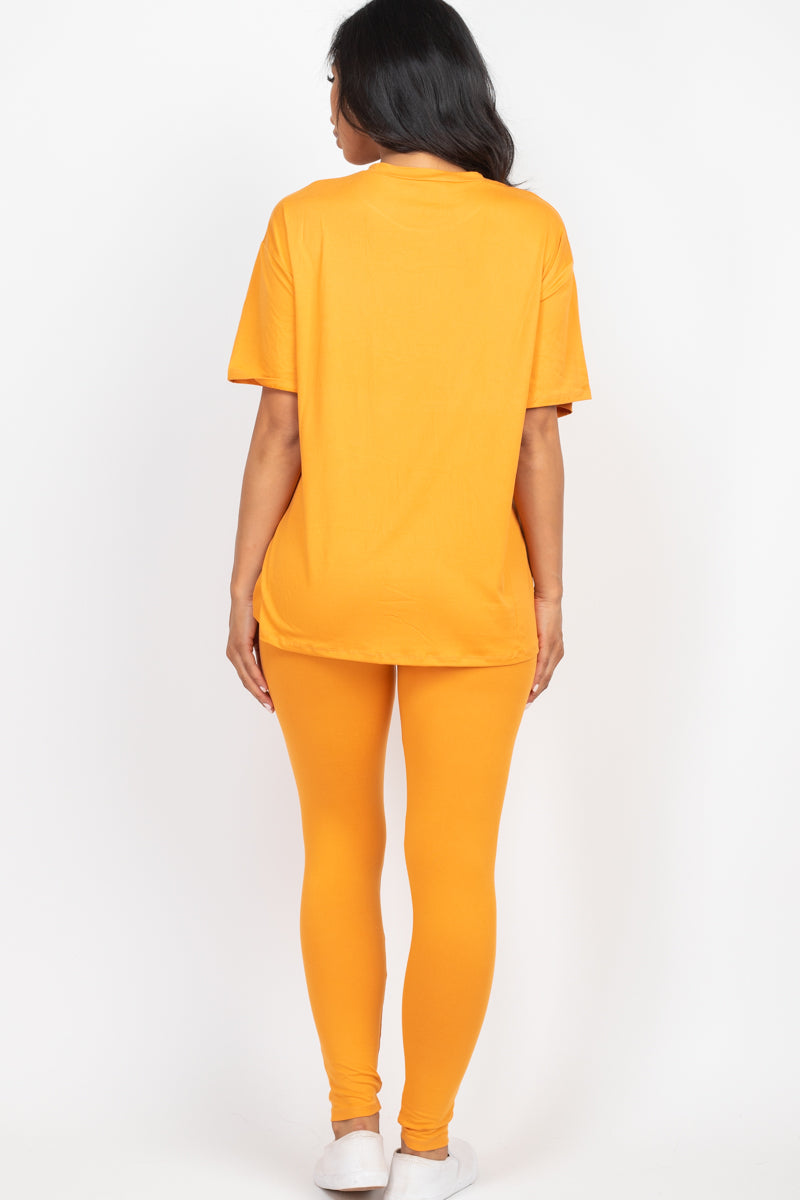Oversized T-shirt & Leggings Set