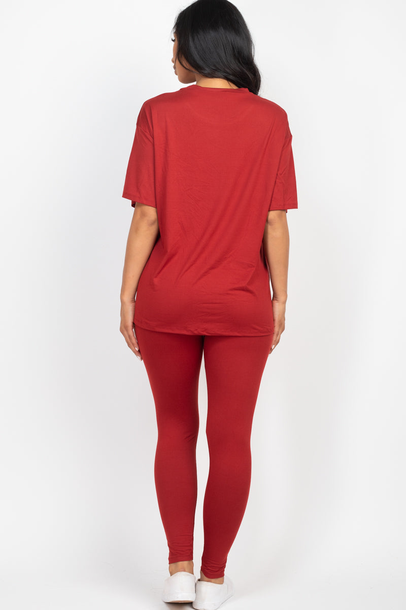 Oversized T-shirt & Leggings Set