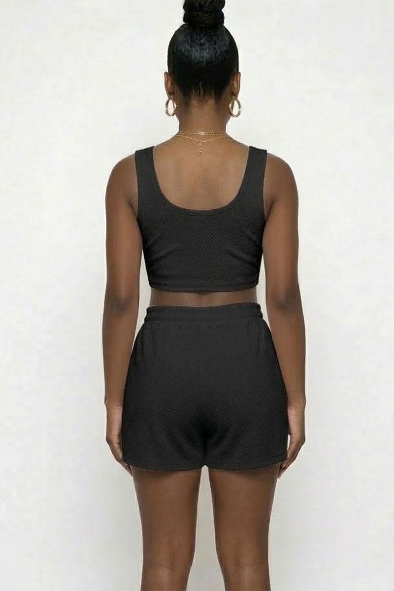 Crop Tank Top and Shorts Set
