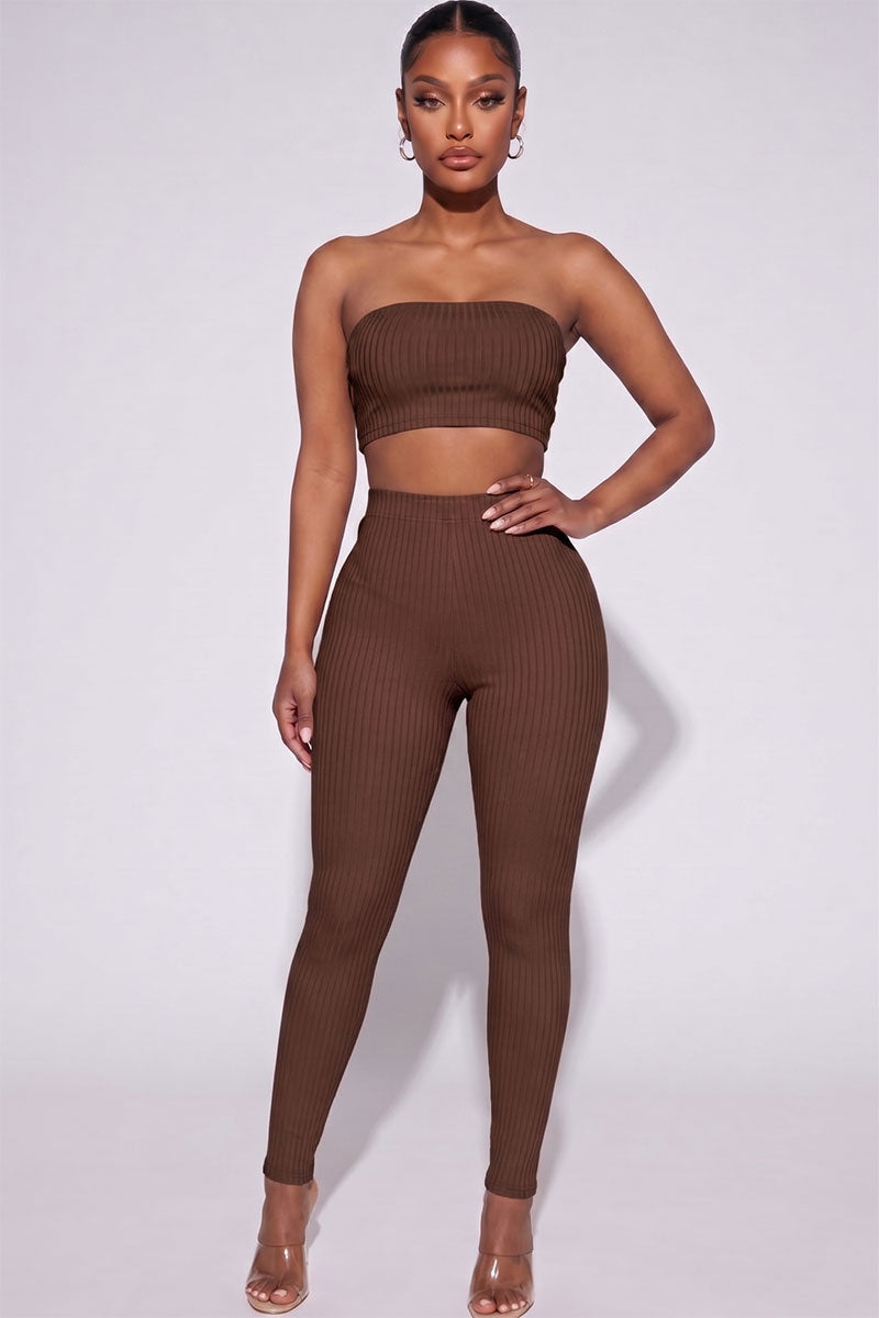 Ribbed Tube Top & Leggings Set
