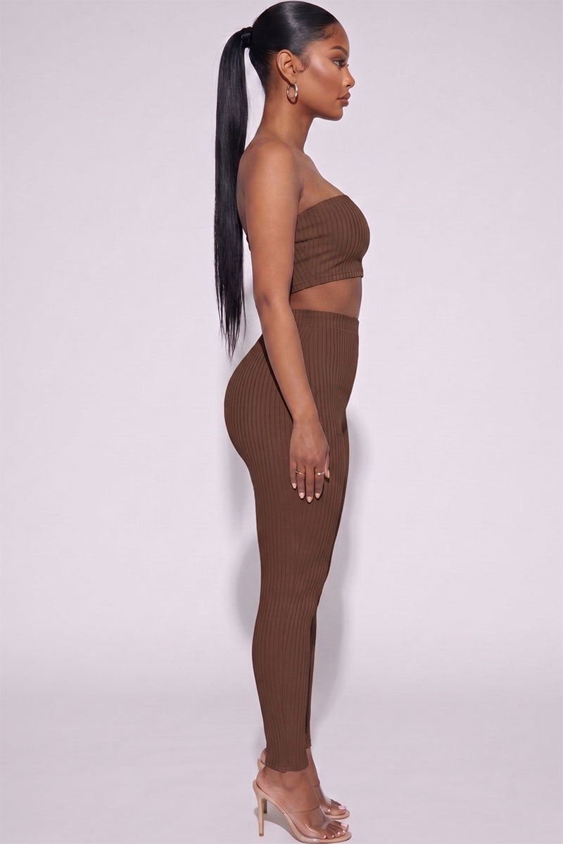 Ribbed Tube Top & Leggings Set