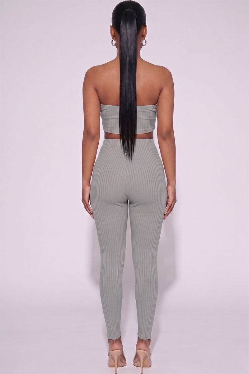 Ribbed Tube Top & Leggings Set