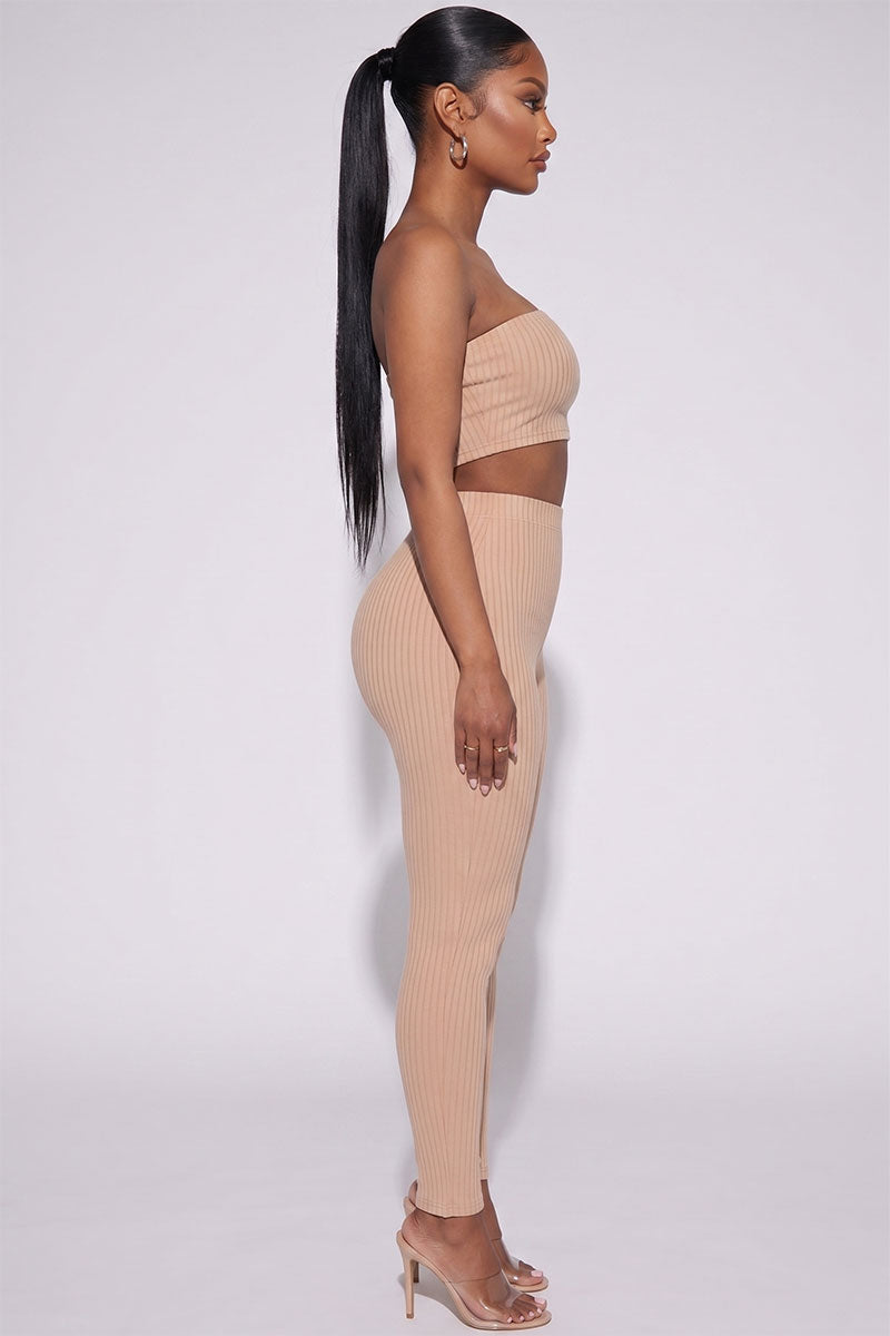 Ribbed Tube Top & Leggings Set