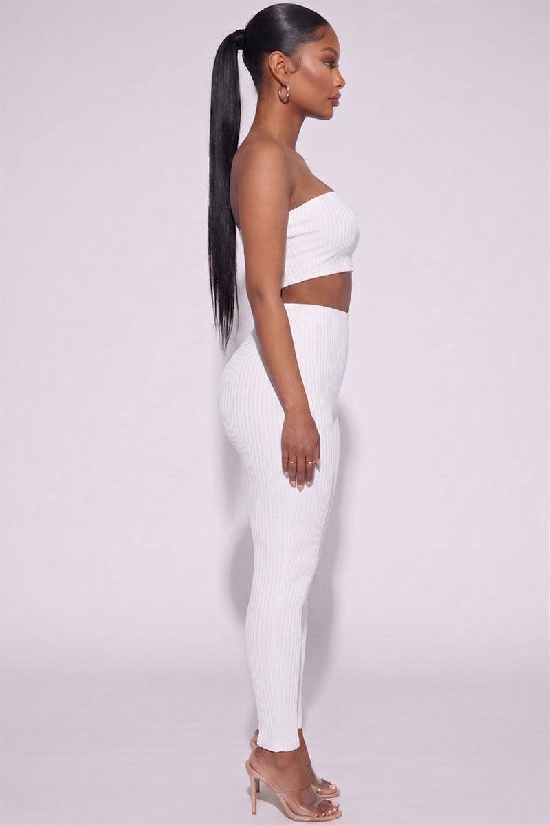 Ribbed Tube Top & Leggings Set