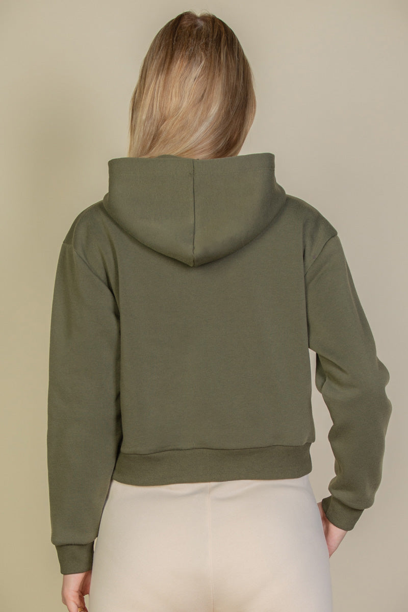 Graphic Drop Shoulder Pull Over Hoodie